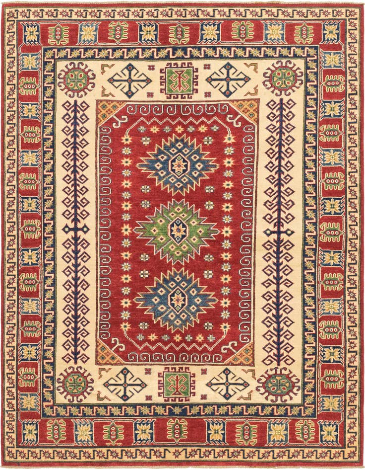 Detail image of 5' 9 x 7' 10 Hand Knotted Kazak Rug