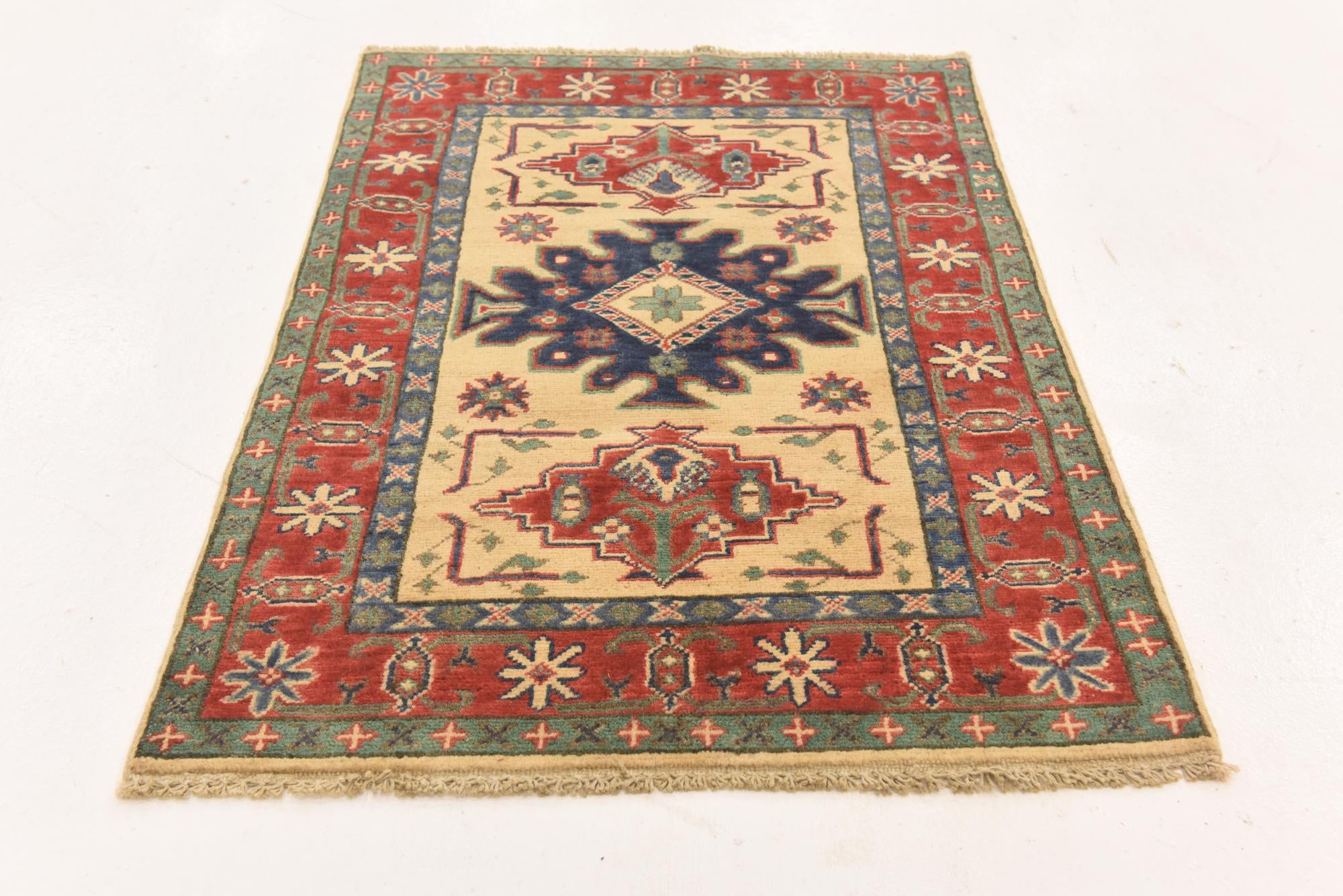 2' 7 x 3' 9 Hand Knotted Kazak Rug
