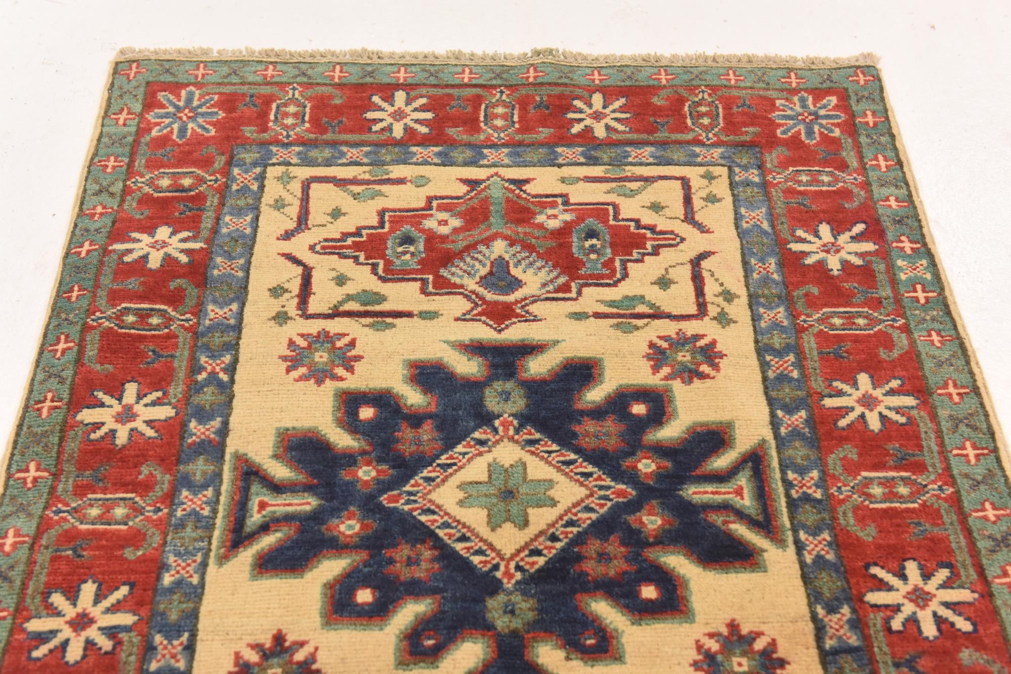 2' 7 x 3' 9 Hand Knotted Kazak Rug
