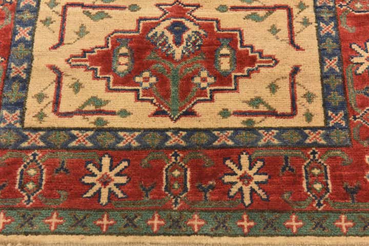 2' 7 x 3' 9 Hand Knotted Kazak Rug