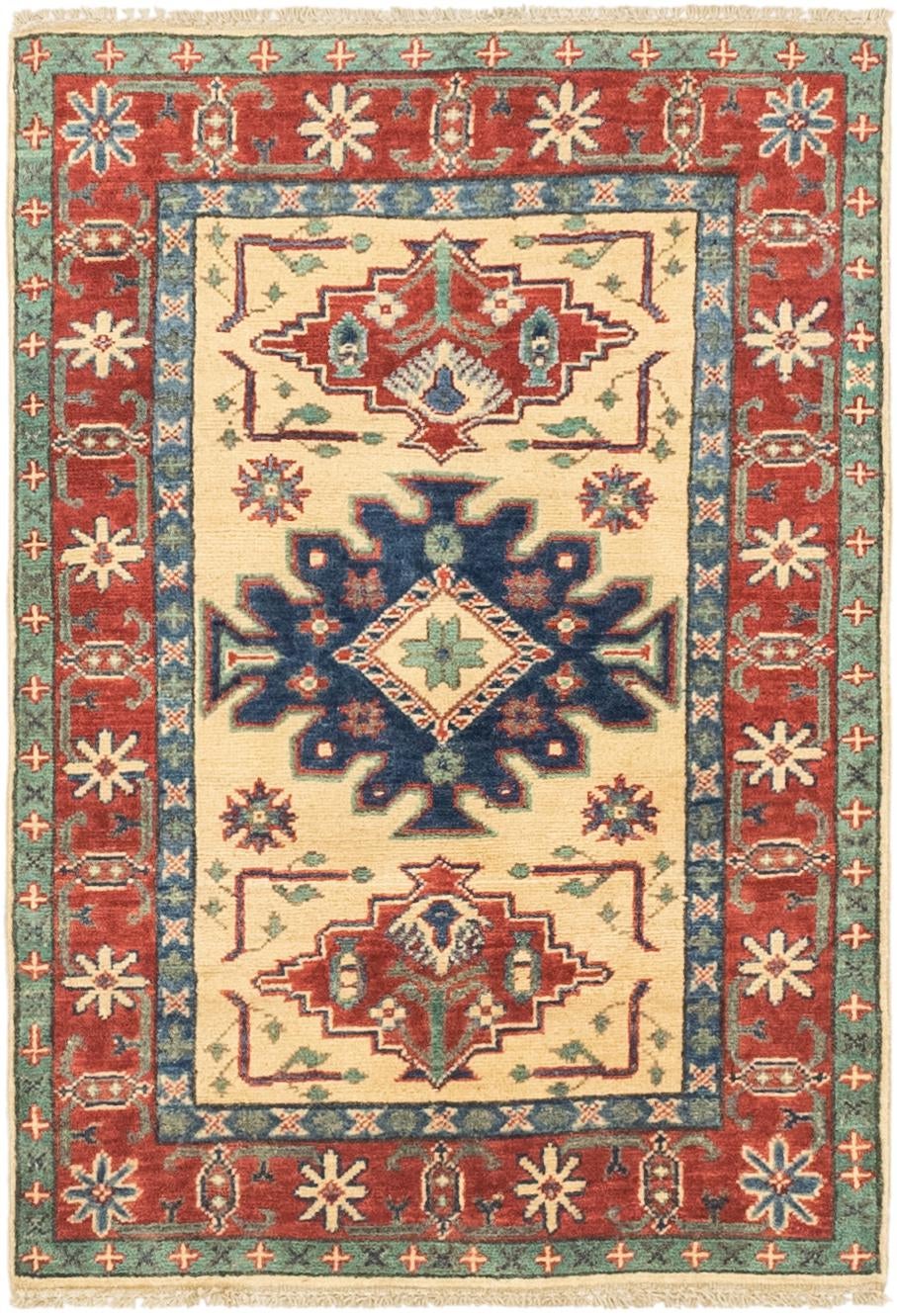 2' 7 x 3' 9 Hand Knotted Kazak Rug
