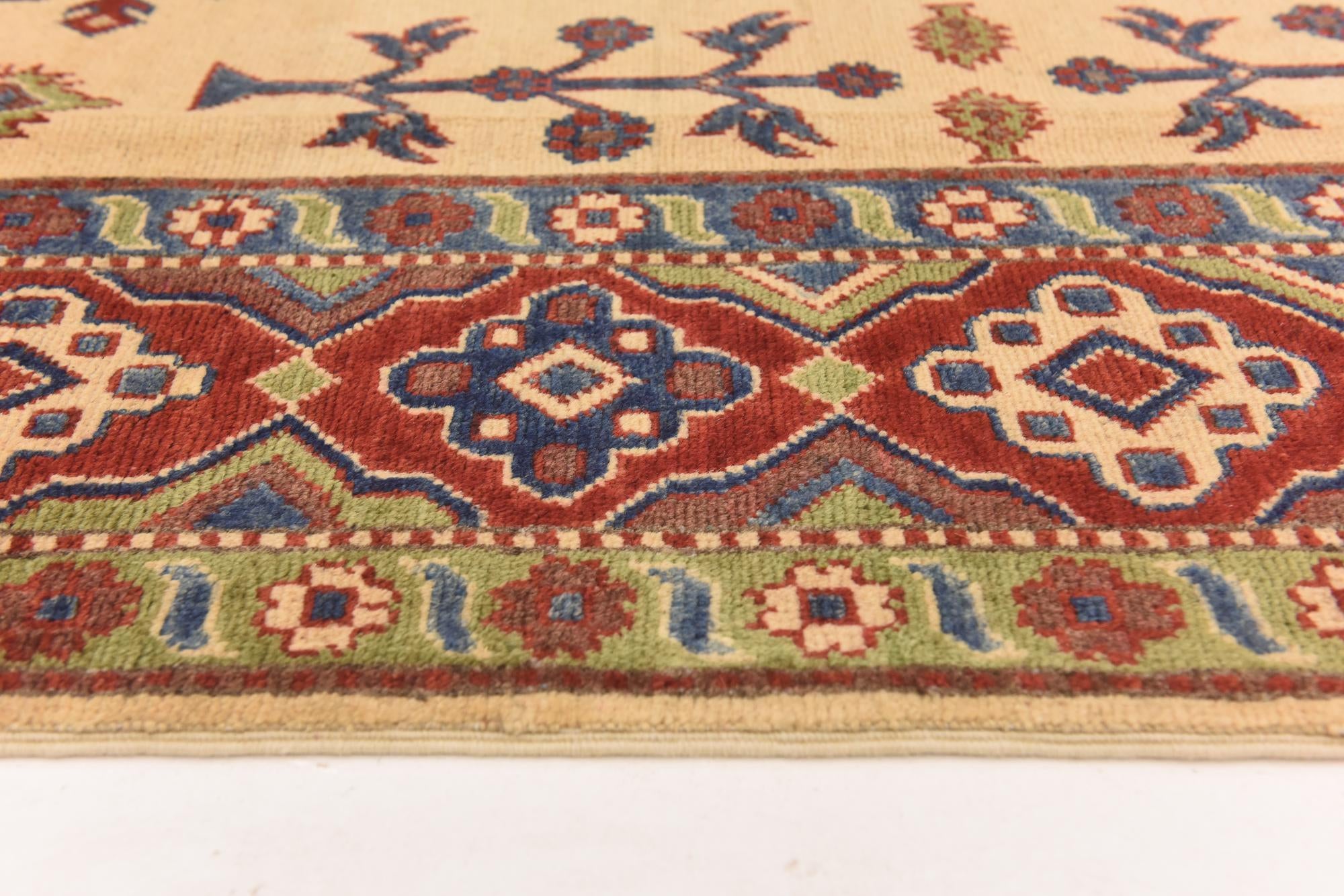 6' 3 x 8' 10 Hand Knotted Kazak Rug