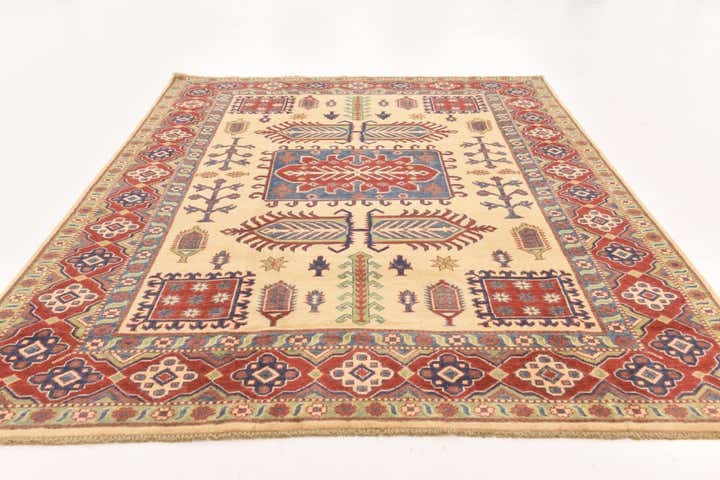 6' 3 x 8' 10 Hand Knotted Kazak Rug