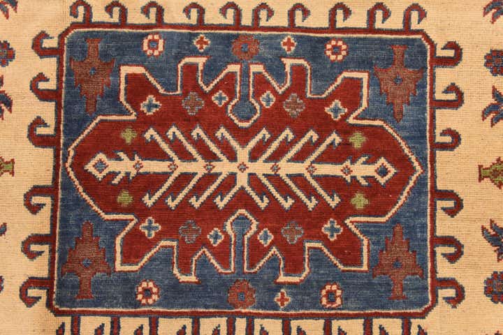 6' 3 x 8' 10 Hand Knotted Kazak Rug