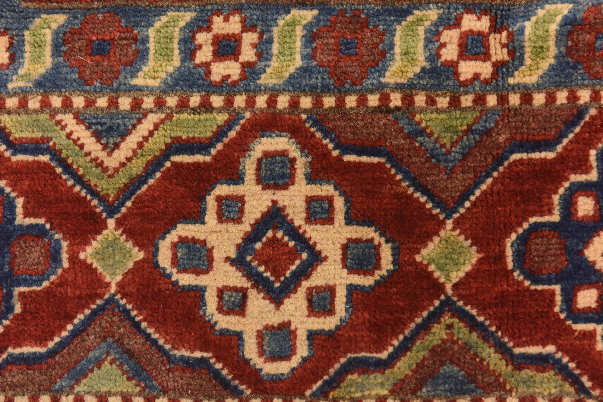 6' 3 x 8' 10 Hand Knotted Kazak Rug
