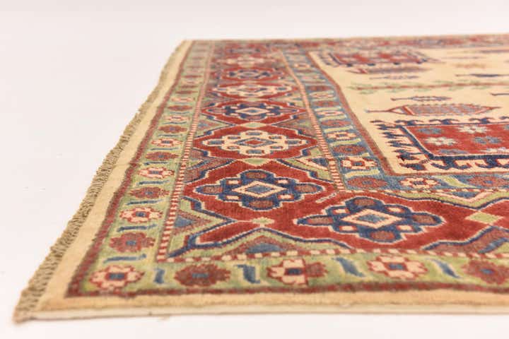 6' 3 x 8' 10 Hand Knotted Kazak Rug