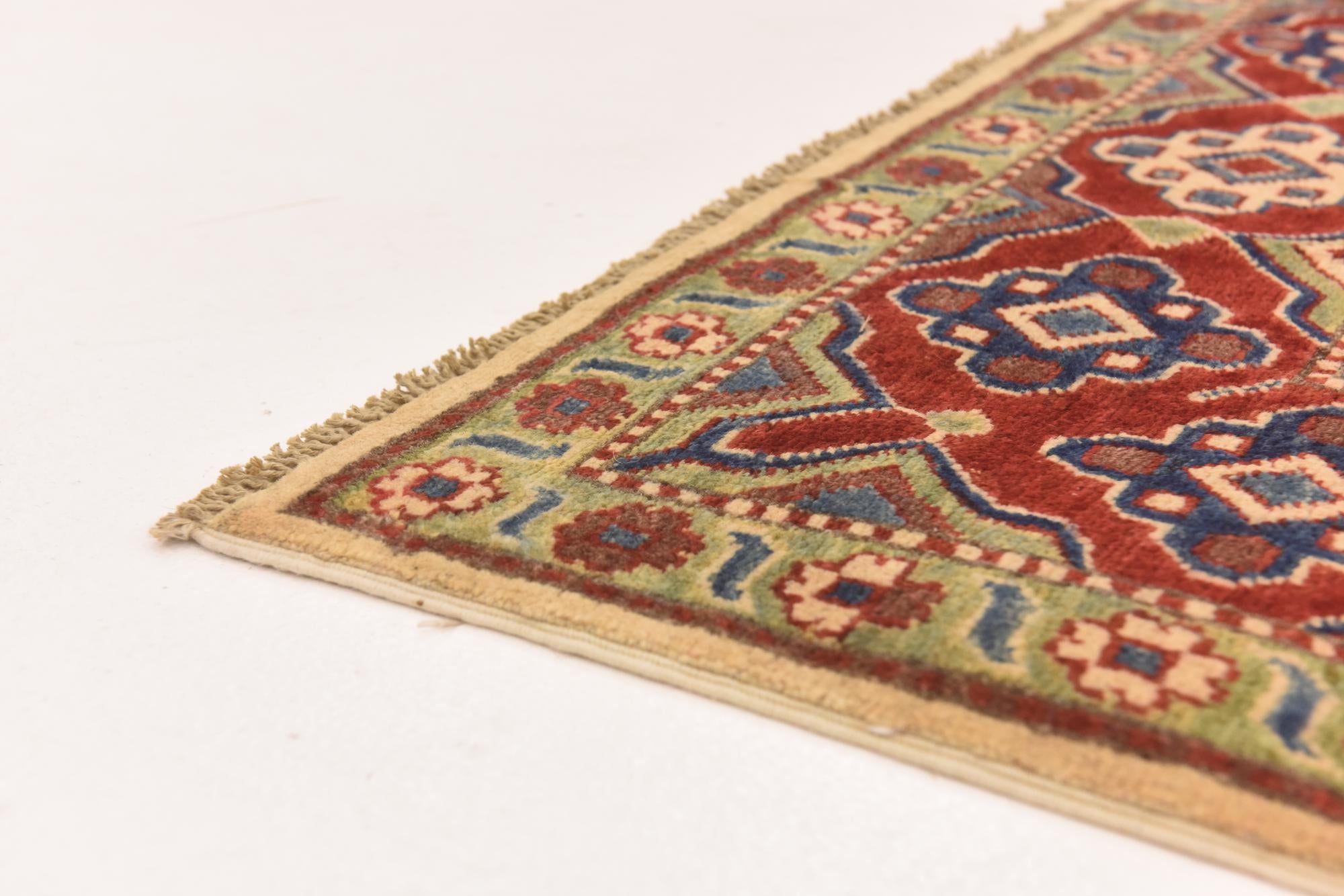 6' 3 x 8' 10 Hand Knotted Kazak Rug