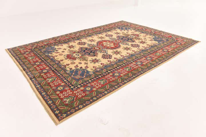6' 8 x 9' 7 Hand Knotted Kazak Rug