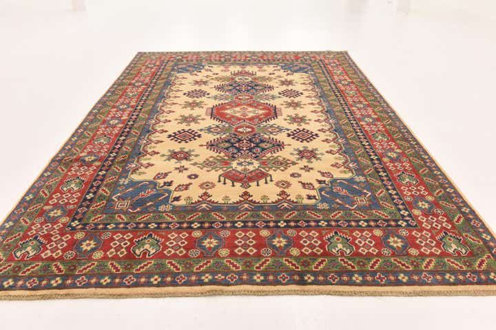 6' 8 x 9' 7 Hand Knotted Kazak Rug