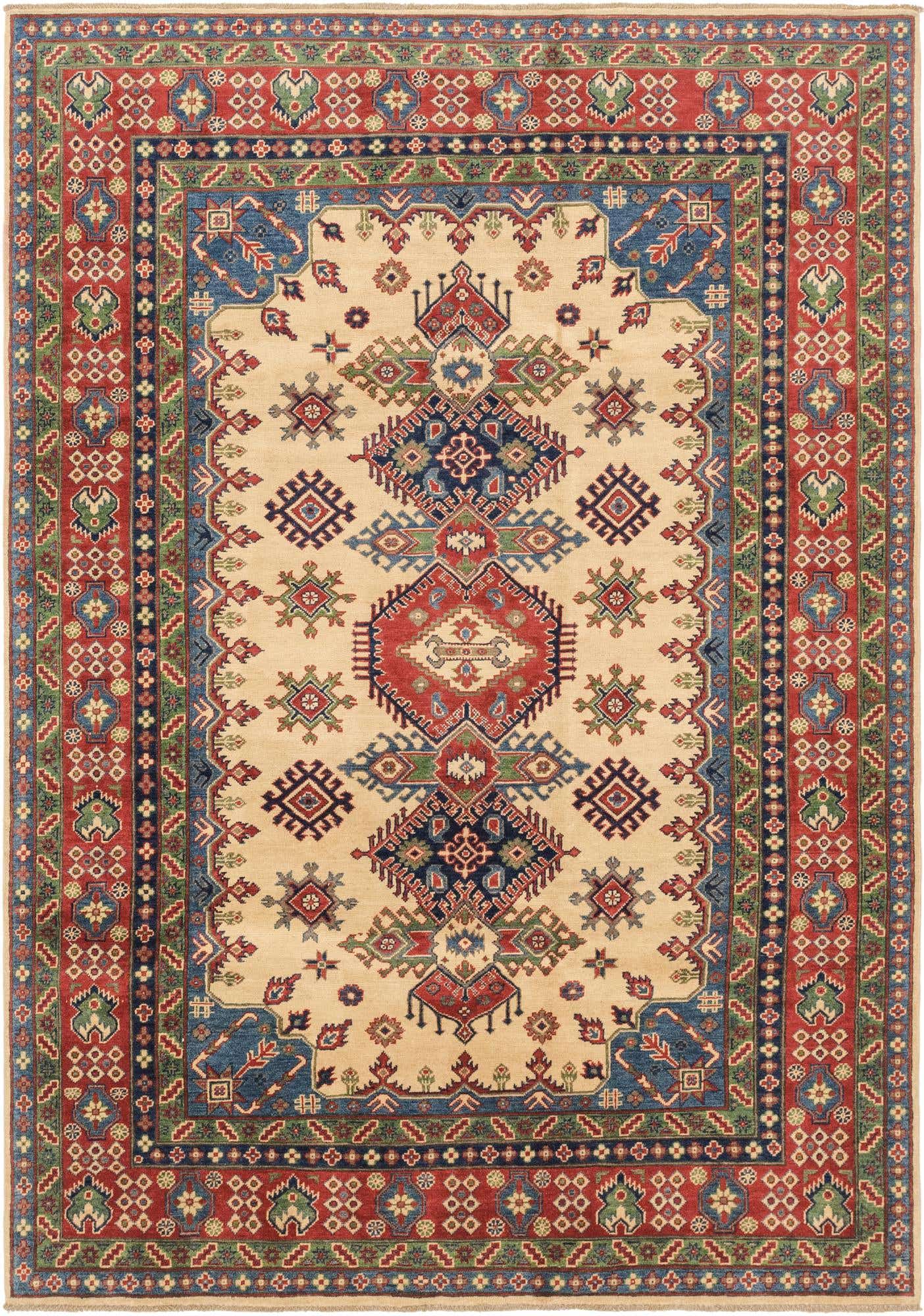 6' 8 x 9' 7 Hand Knotted Kazak Rug