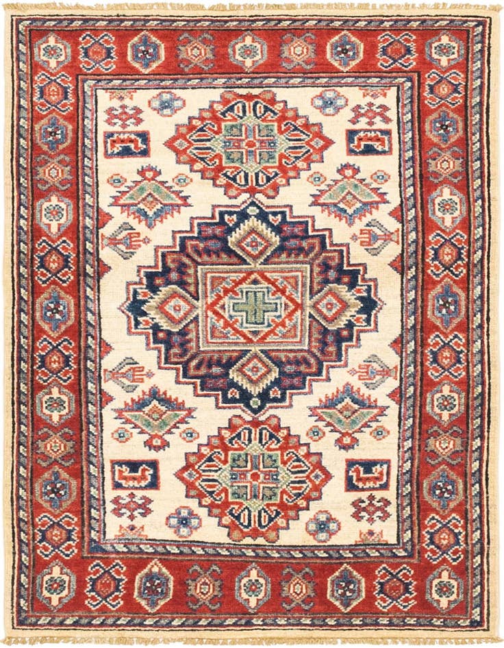 Detail image of 2' 8 x 4' 2 Hand Knotted Kazak Rug