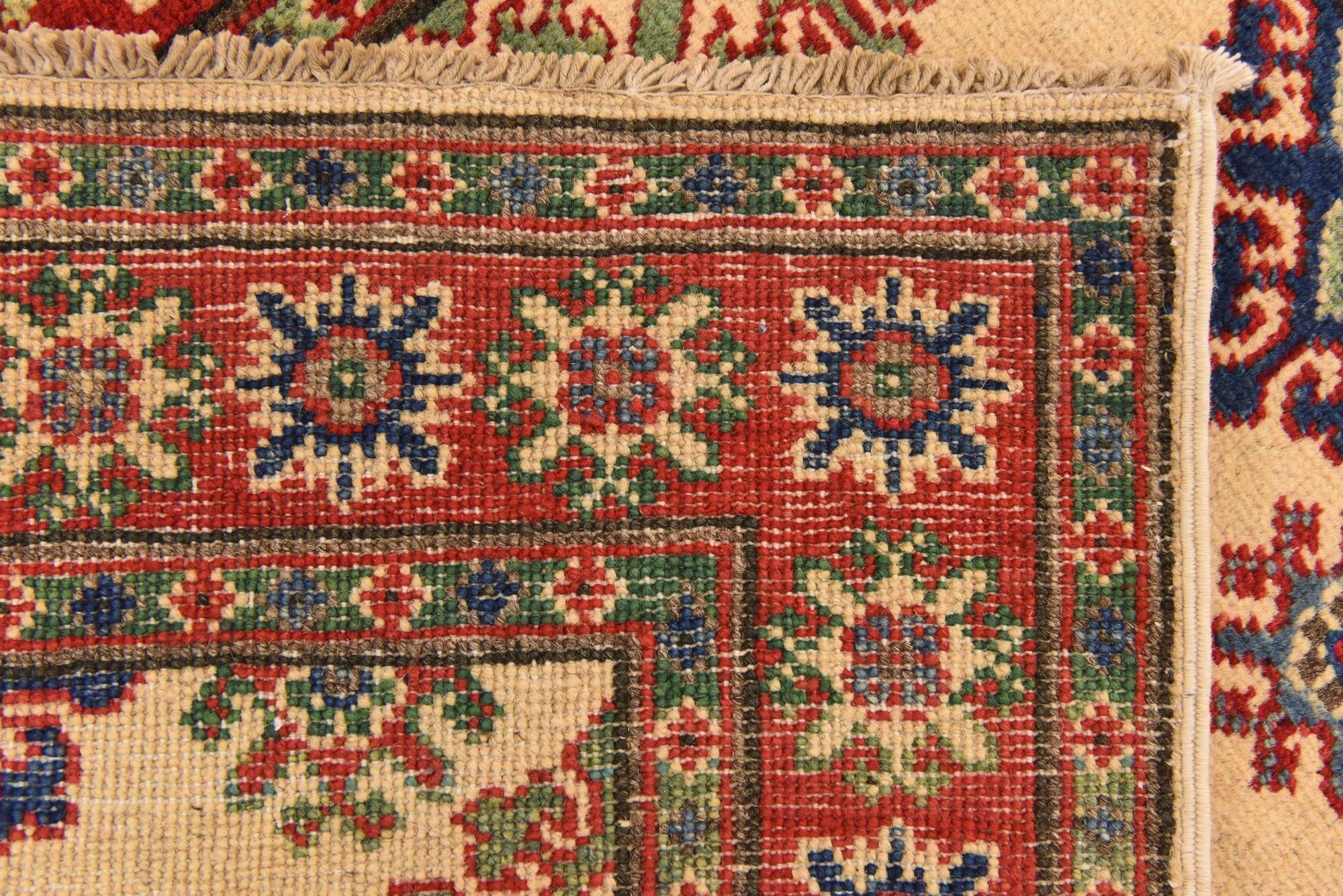 2' 7 x 4' Hand Knotted Kazak Rug