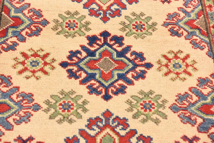Detail image of 2' 7 x 4' Hand Knotted Kazak Rug