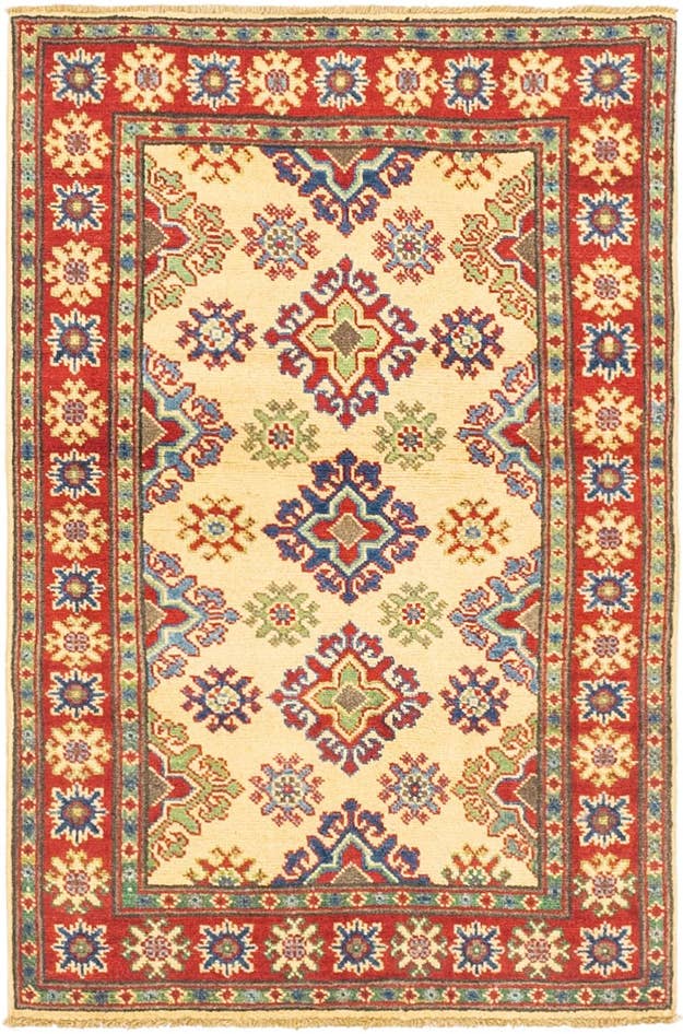 Detail image of 2' 7 x 4' Hand Knotted Kazak Rug