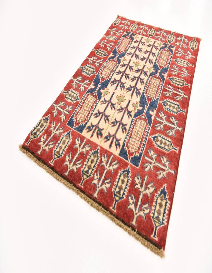 Detail image of 2' 7 x 4' 2  Hand Knotted Kazak Rug