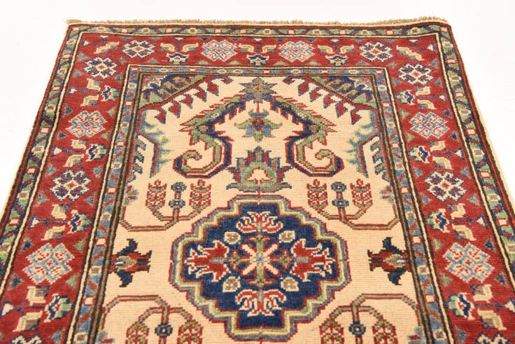 Detail image of 2' 7 x 4' 1 Hand Knotted Kazak Rug