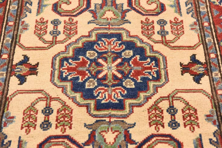 Detail image of 2' 7 x 4' 1 Hand Knotted Kazak Rug