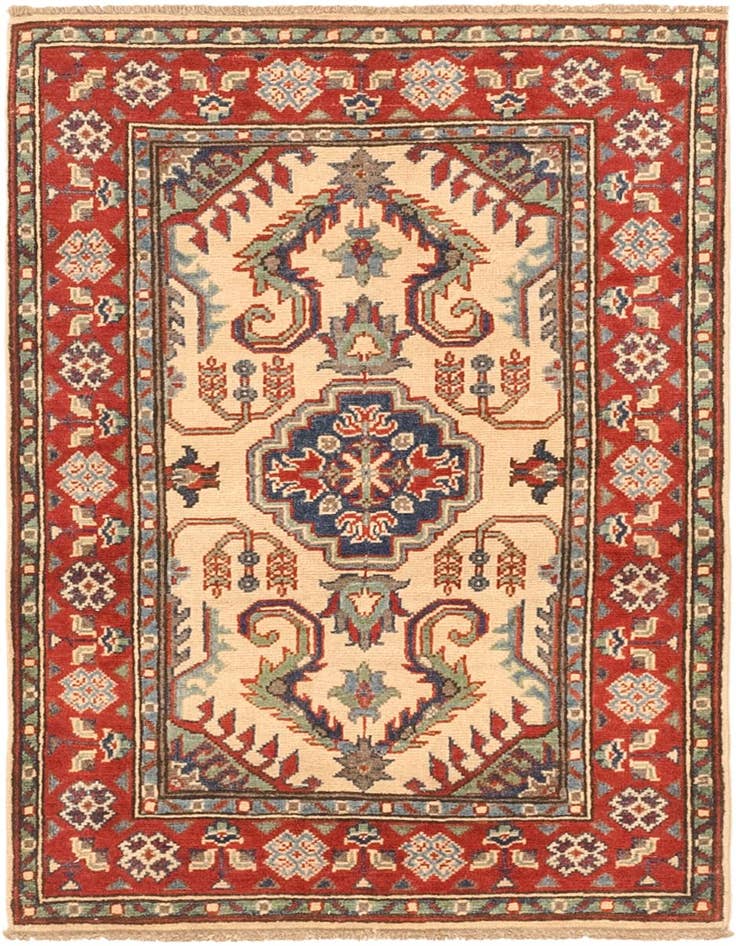 Detail image of 2' 7 x 4' 1 Hand Knotted Kazak Rug