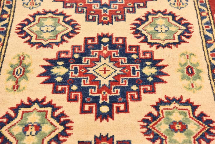 Detail image of 2' 8 x 3' 11 Hand Knotted Kazak Rug