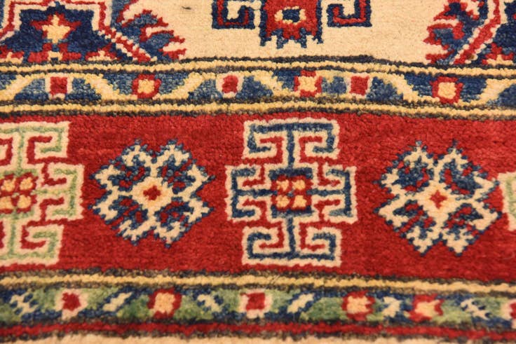 Detail image of 2' 8 x 3' 11 Hand Knotted Kazak Rug