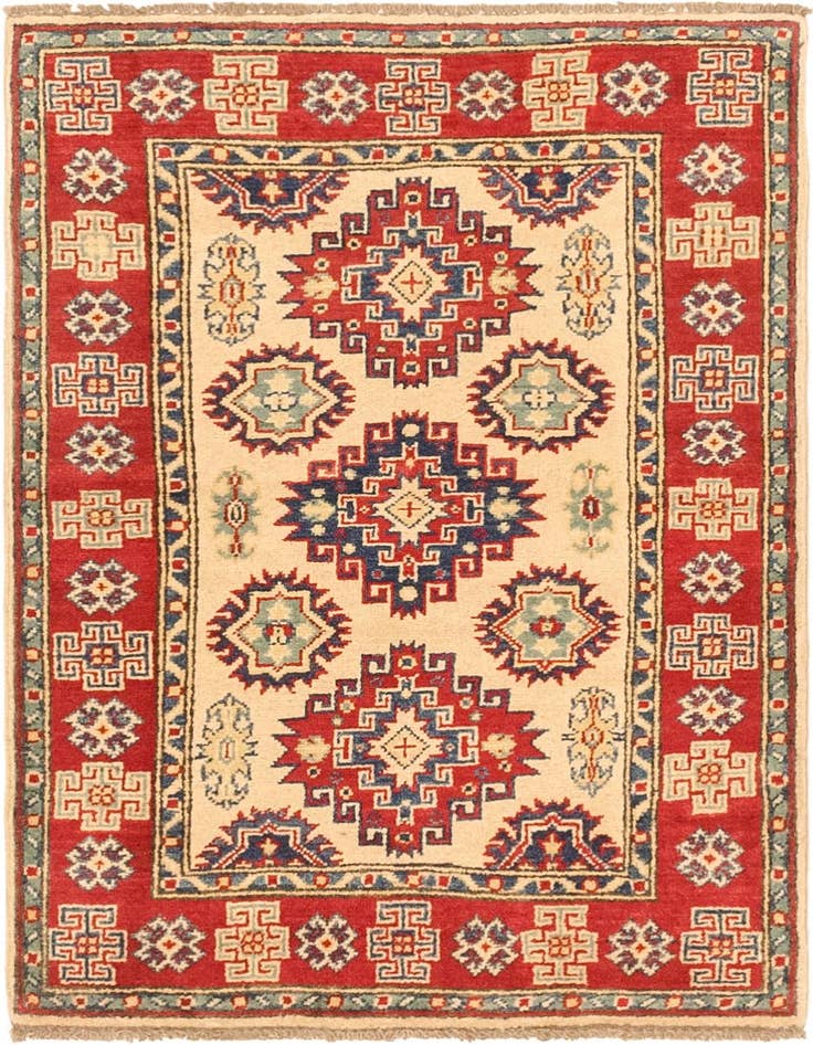 Detail image of 2' 8 x 3' 11 Hand Knotted Kazak Rug