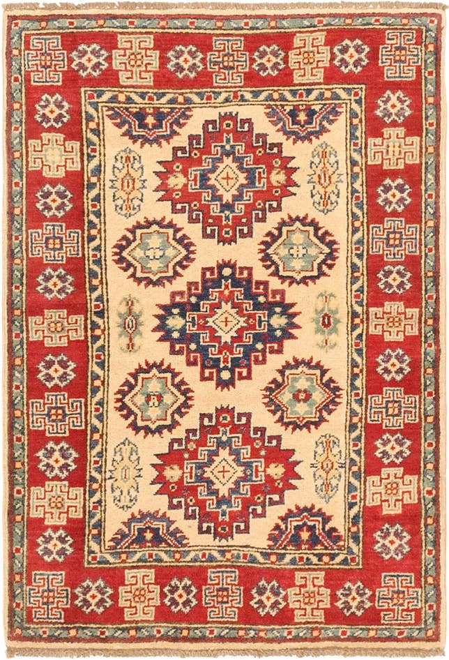 Detail image of 2' 8 x 3' 11 Hand Knotted Kazak Rug