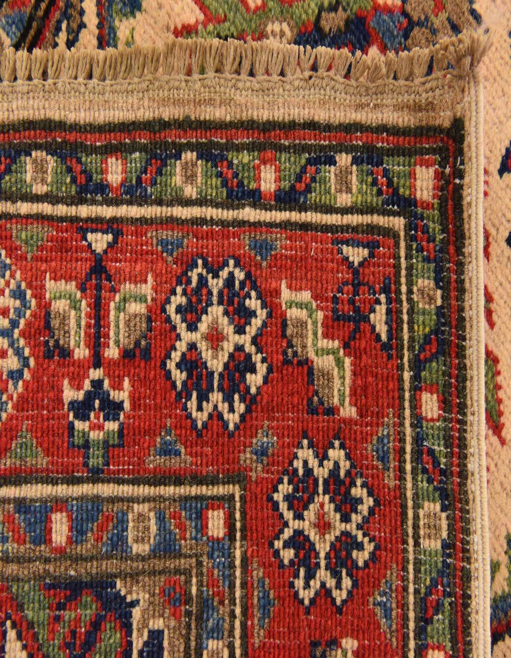 Detail image of 2' 7 x 4' 2  Hand Knotted Unique Loom Kazak Rug