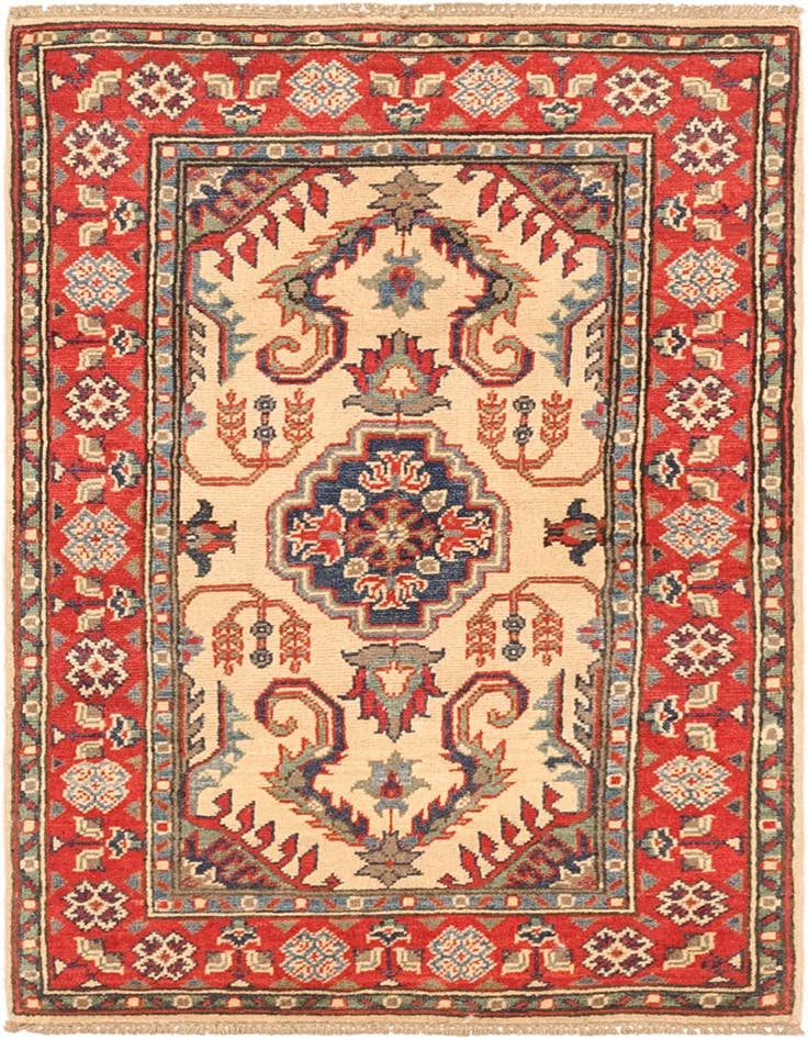 Detail image of 2' 7 x 4' 2 Hand Knotted Kazak Rug