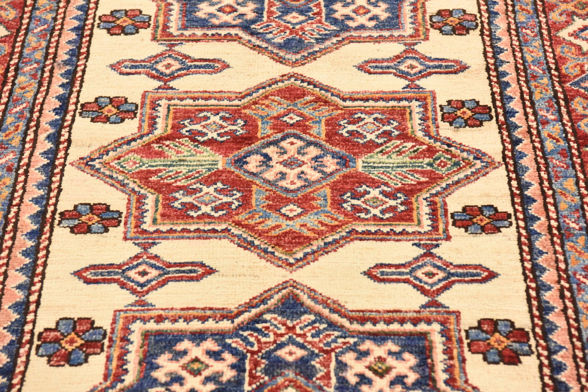 3' 3 x 4' 9 Hand Knotted Kazak Oriental Rug