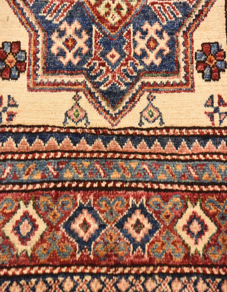 Detail image of 3' 3 x 4' 9  Hand Knotted Kazak Oriental Rug