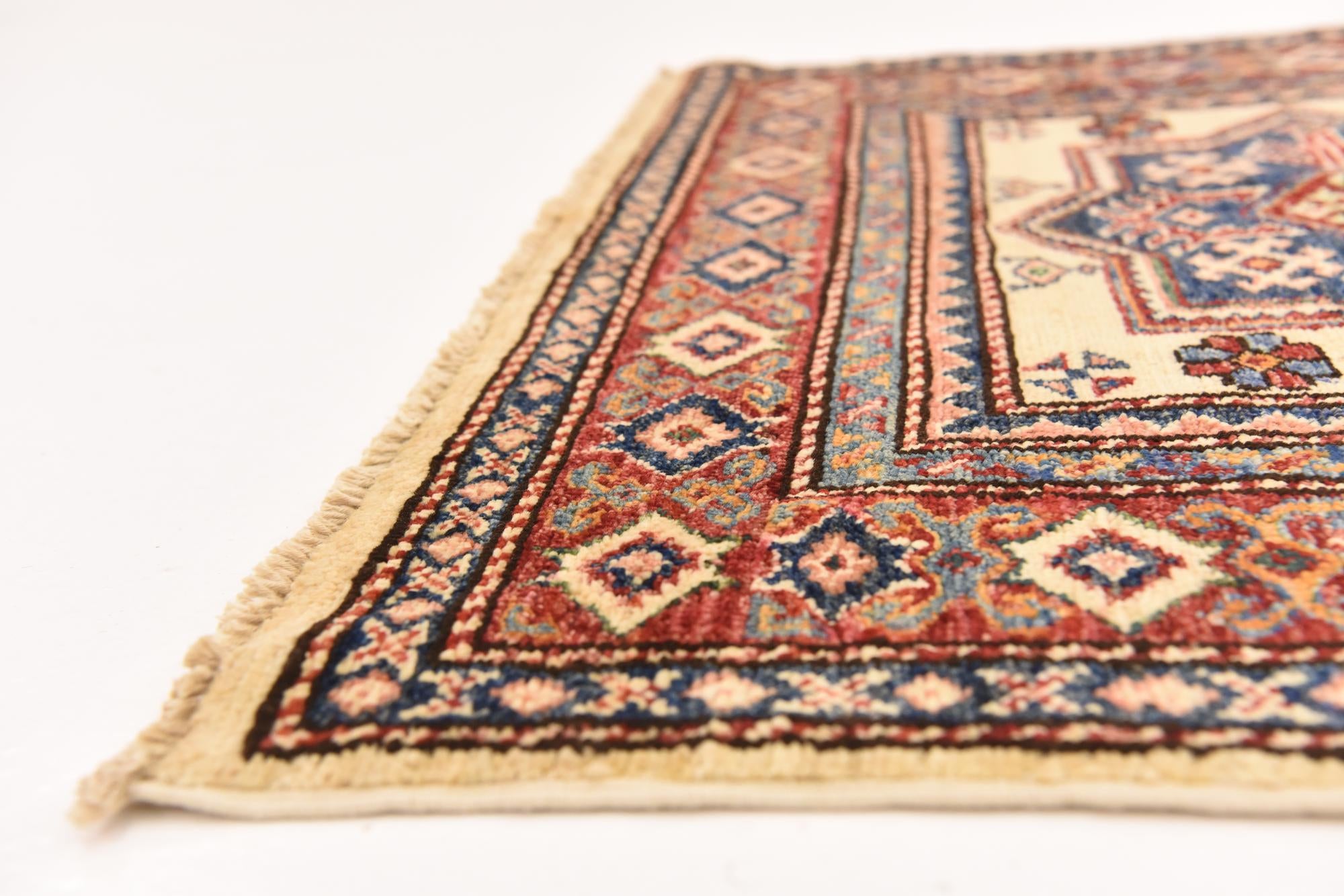 3' 3 x 4' 9 Hand Knotted Kazak Oriental Rug