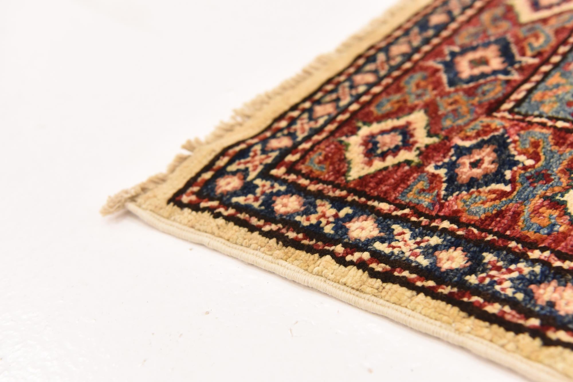 3' 3 x 4' 9 Hand Knotted Kazak Oriental Rug