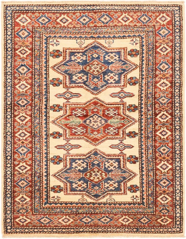 Detail image of 3' 3 x 4' 9 Hand Knotted Kazak Oriental Rug