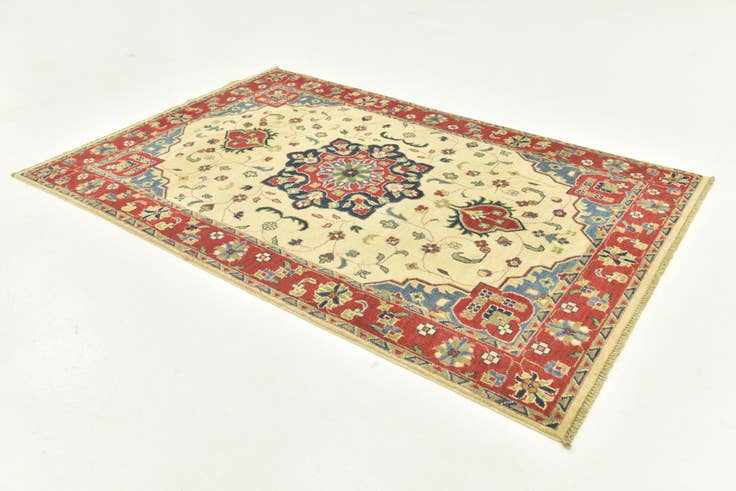 Detail image of 4' x 6' Hand Knotted Kazak Rug