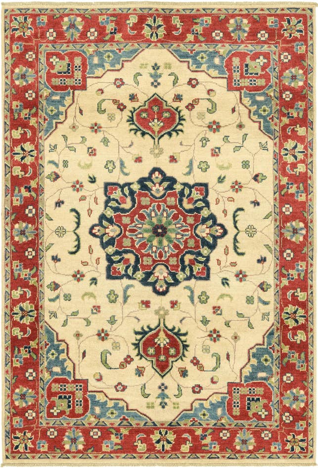 Detail image of 4' x 6' Hand Knotted Kazak Rug