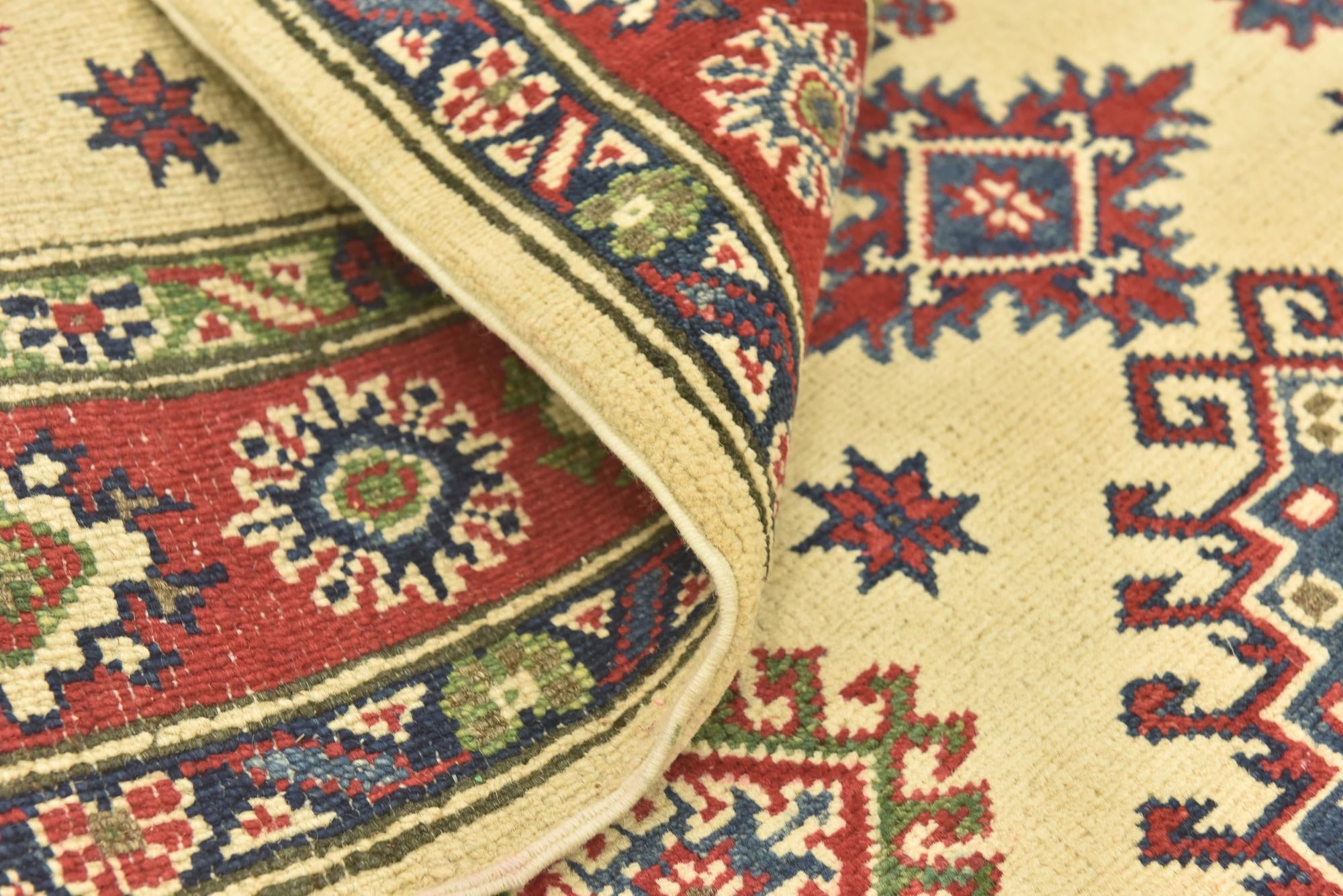 4' x 5' 10 Hand Knotted Kazak Rug