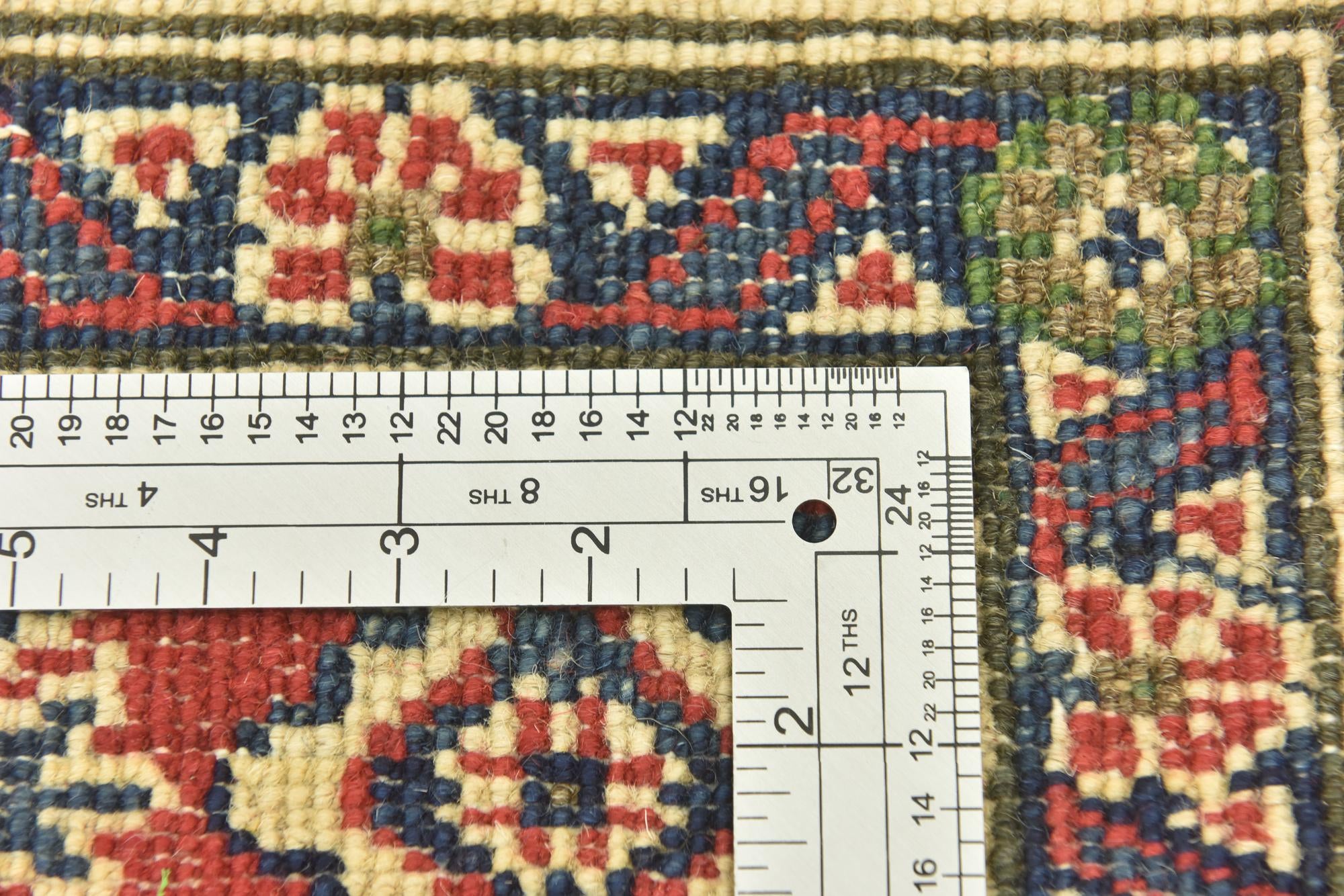 4' x 5' 10 Hand Knotted Kazak Rug