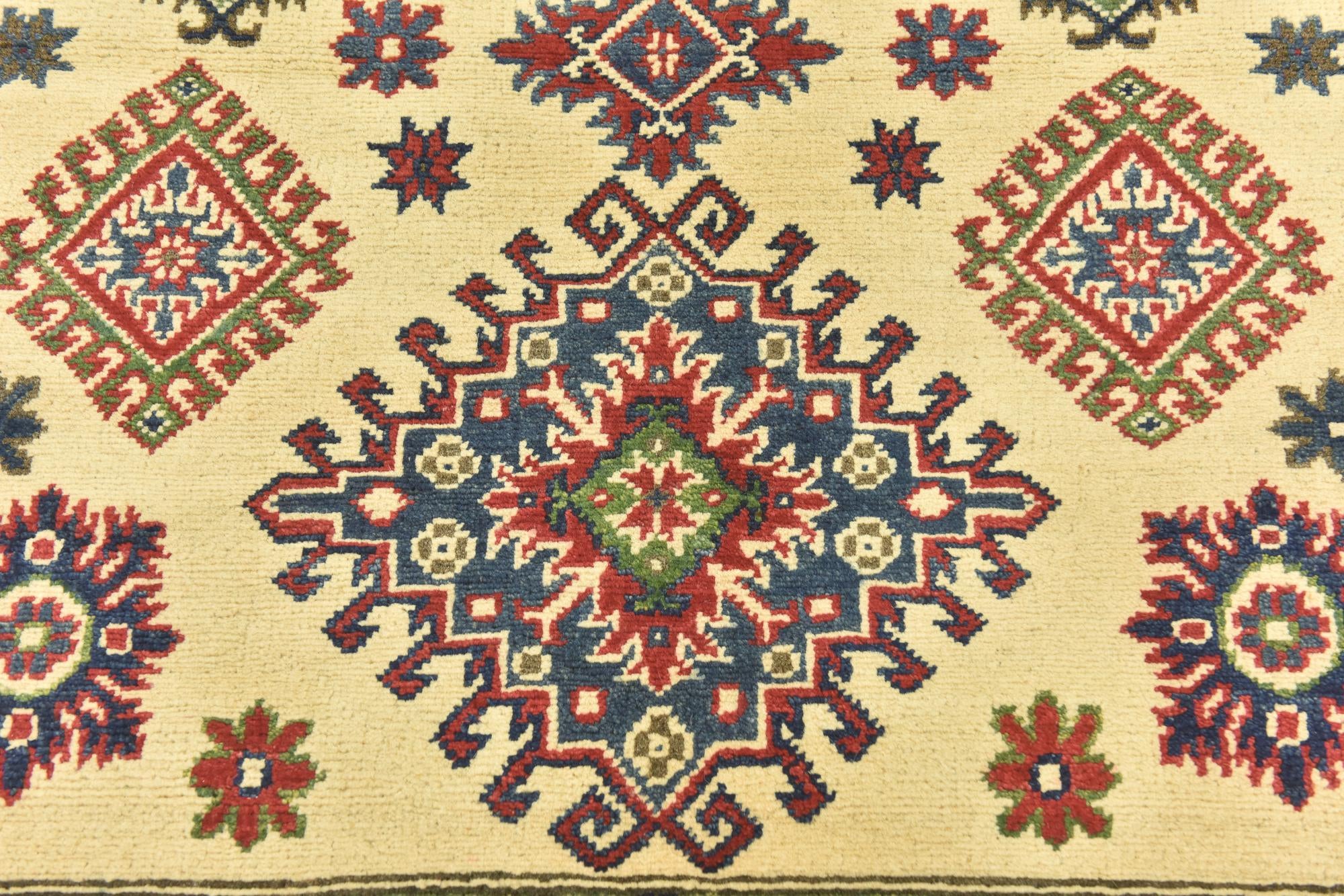 4' x 5' 10 Hand Knotted Kazak Rug