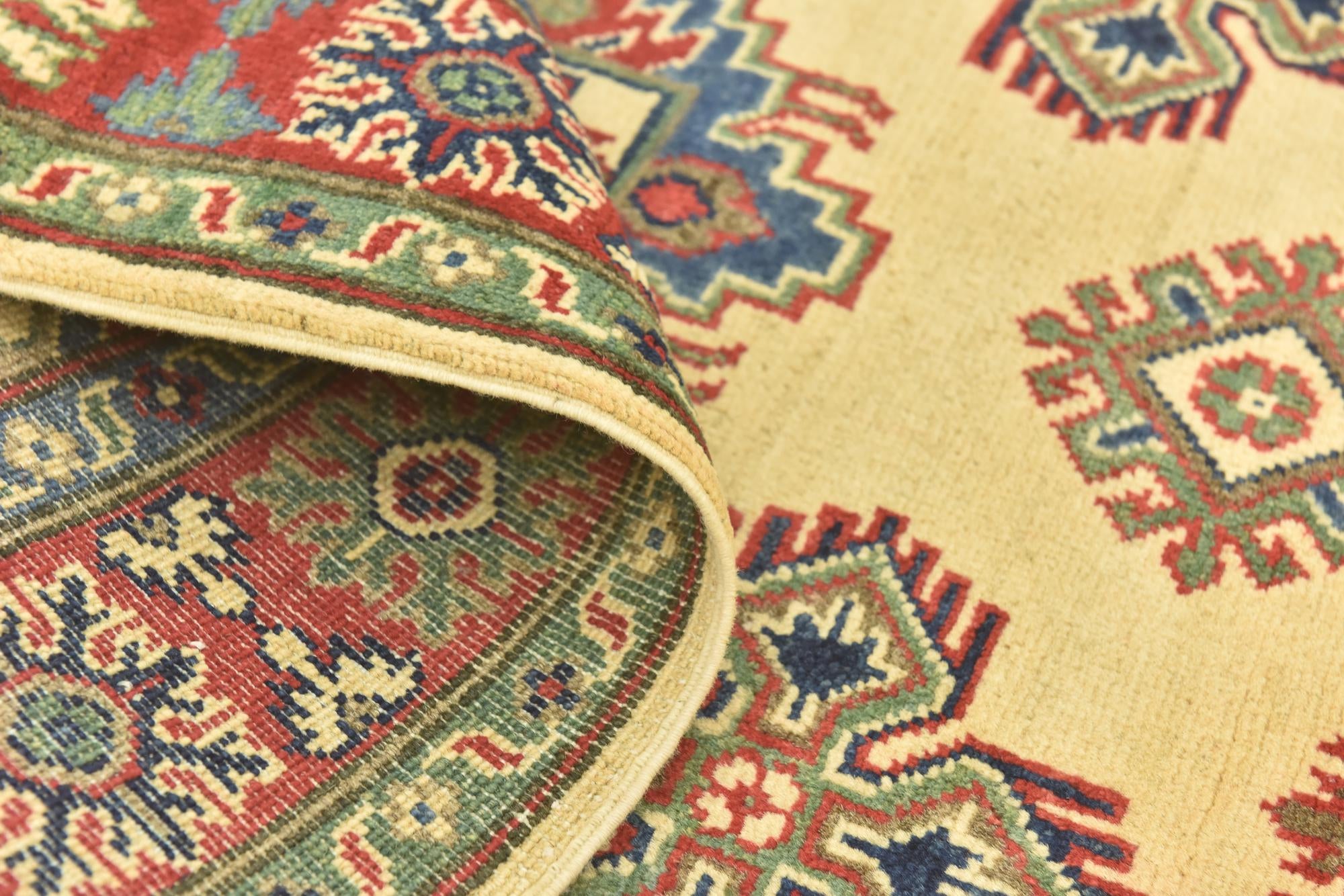 3' 9 x 6' Hand Knotted Kazak Rug