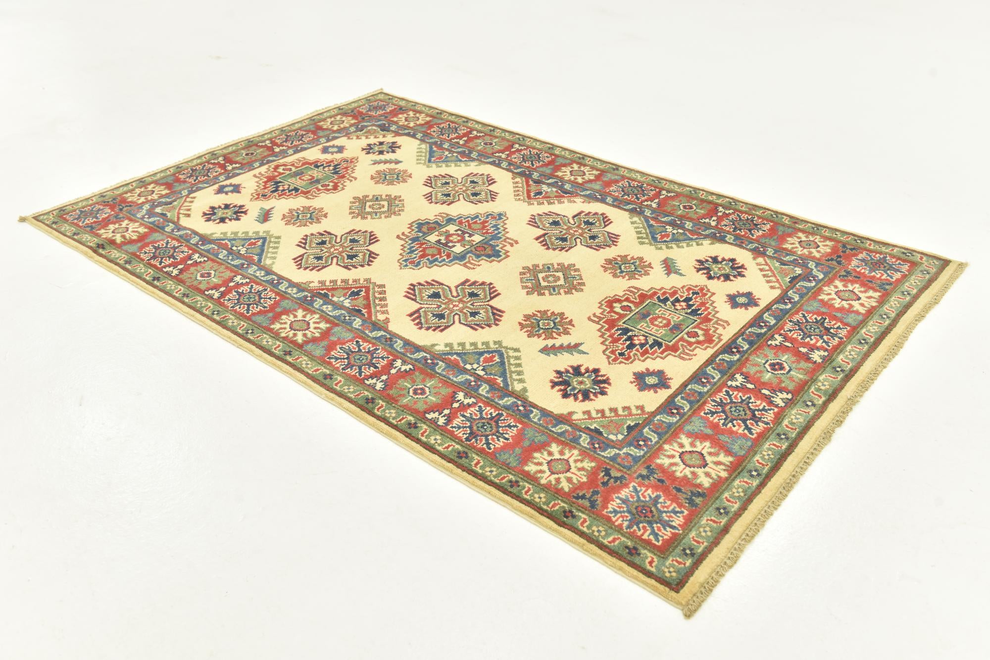 3' 9 x 6' Hand Knotted Kazak Rug