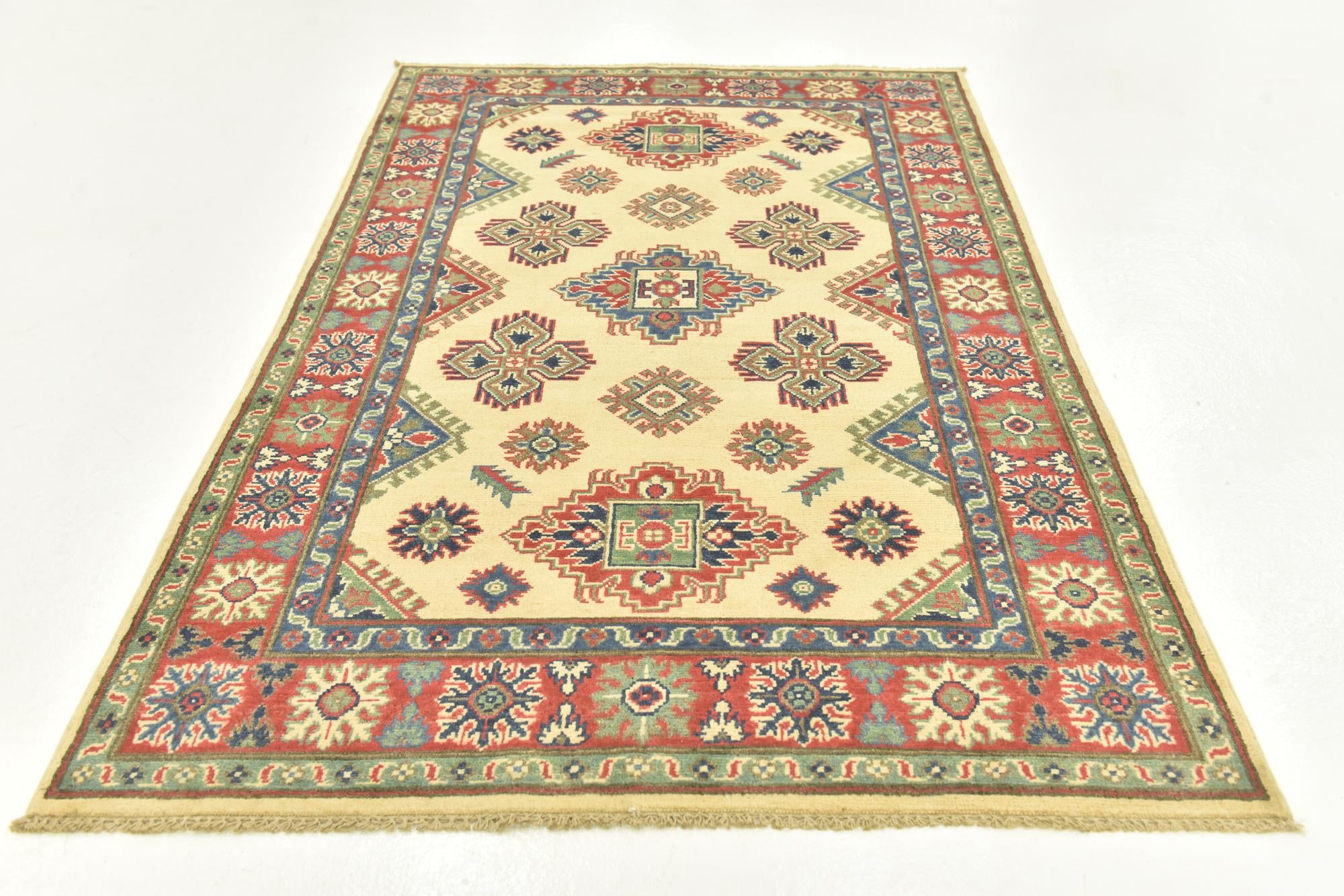 3' 9 x 6' Hand Knotted Kazak Rug