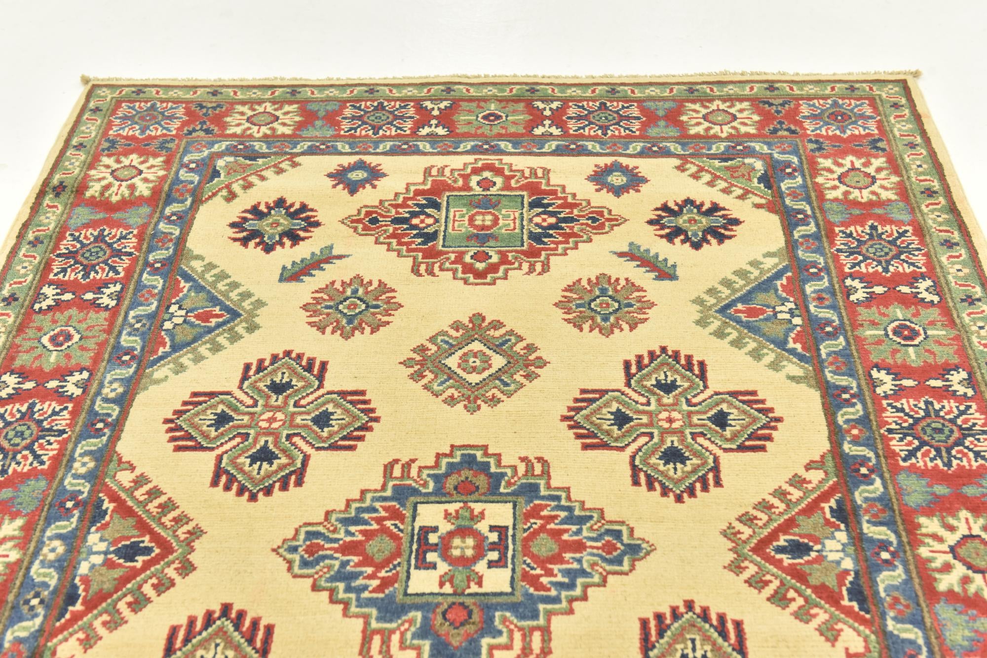 3' 9 x 6' Hand Knotted Kazak Rug