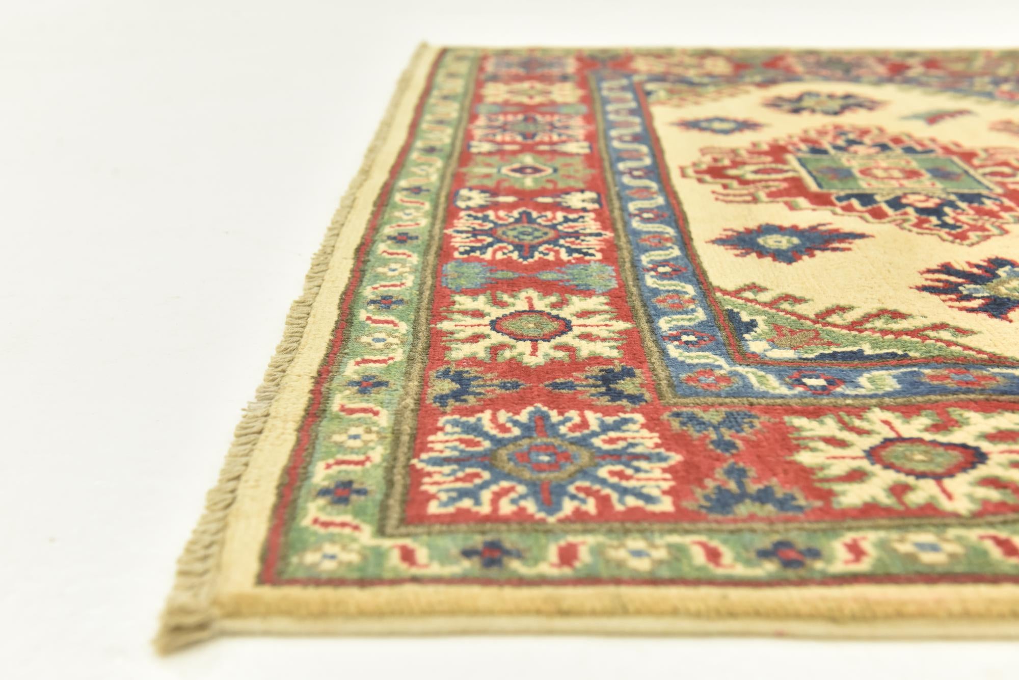 3' 9 x 6' Hand Knotted Kazak Rug