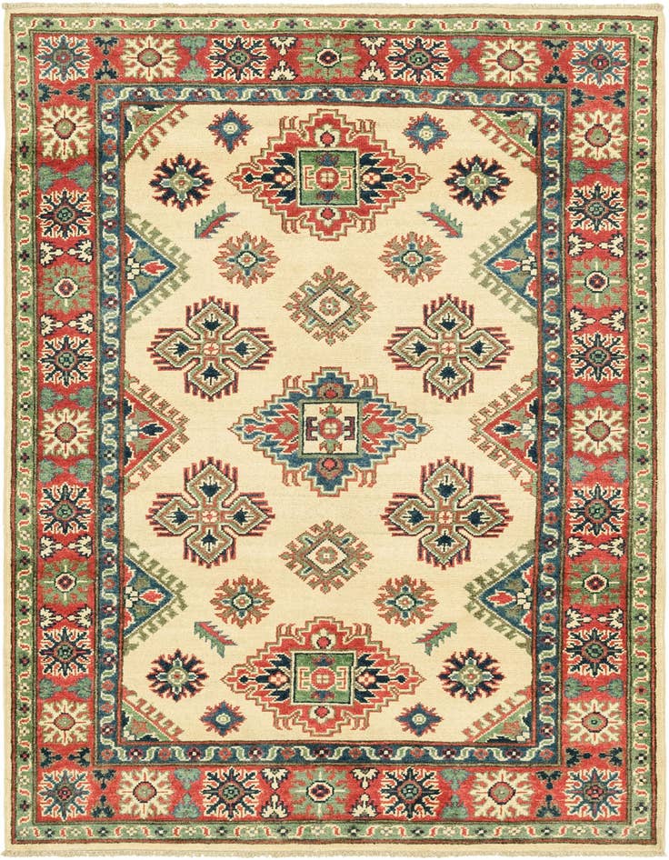Detail image of 3' 9 x 6' Hand Knotted Kazak Rug