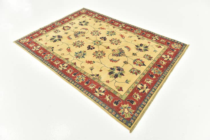 Detail image of 4' 10 x 6' 9 Hand Knotted Kazak Rug