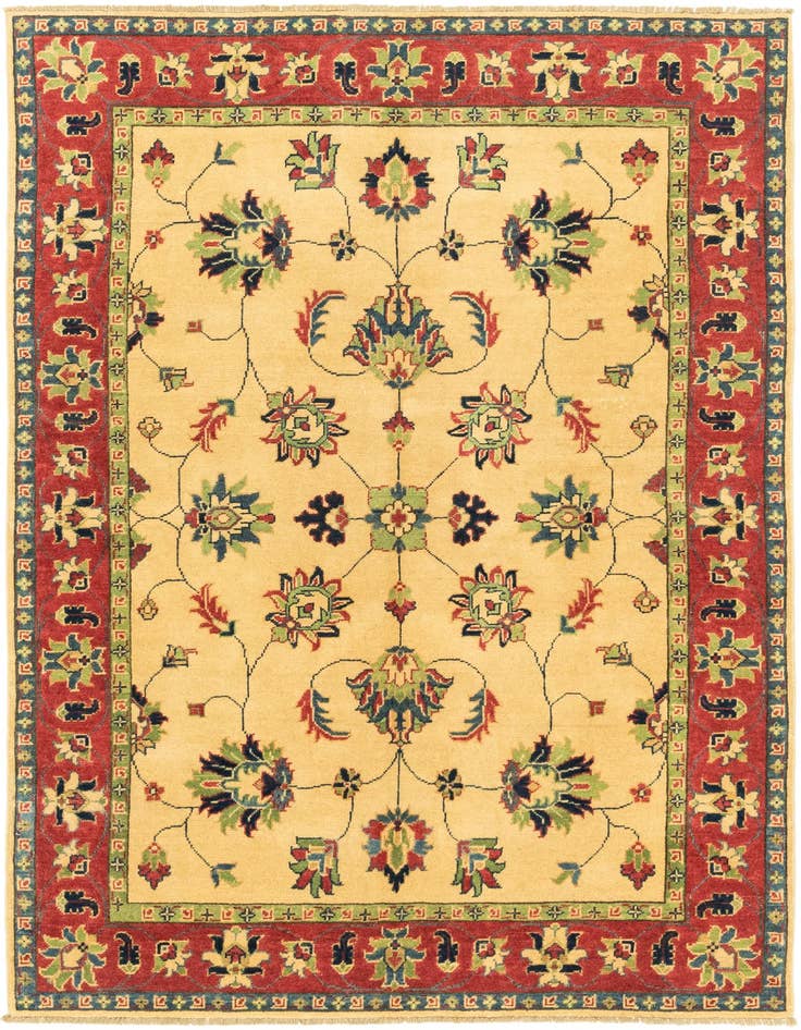 Detail image of 4' 10 x 6' 9 Hand Knotted Kazak Rug