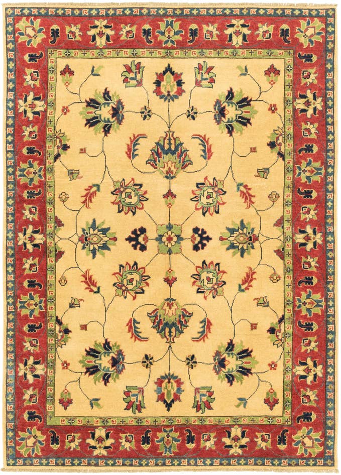 Detail image of 4' 10 x 6' 9 Hand Knotted Kazak Rug