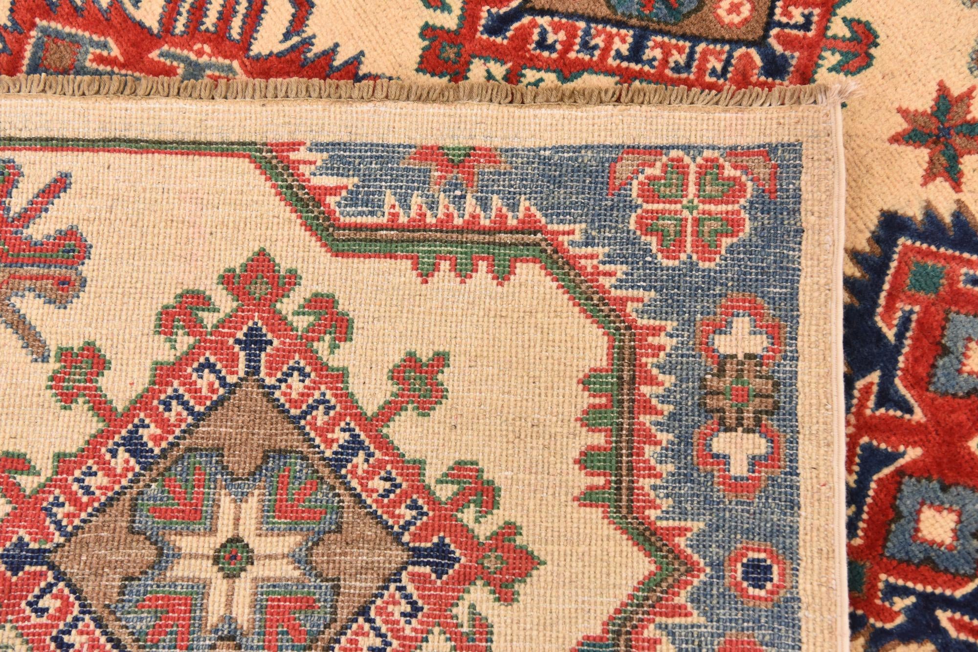 150cm x 210cm anudado a mano Kazak Alfombra