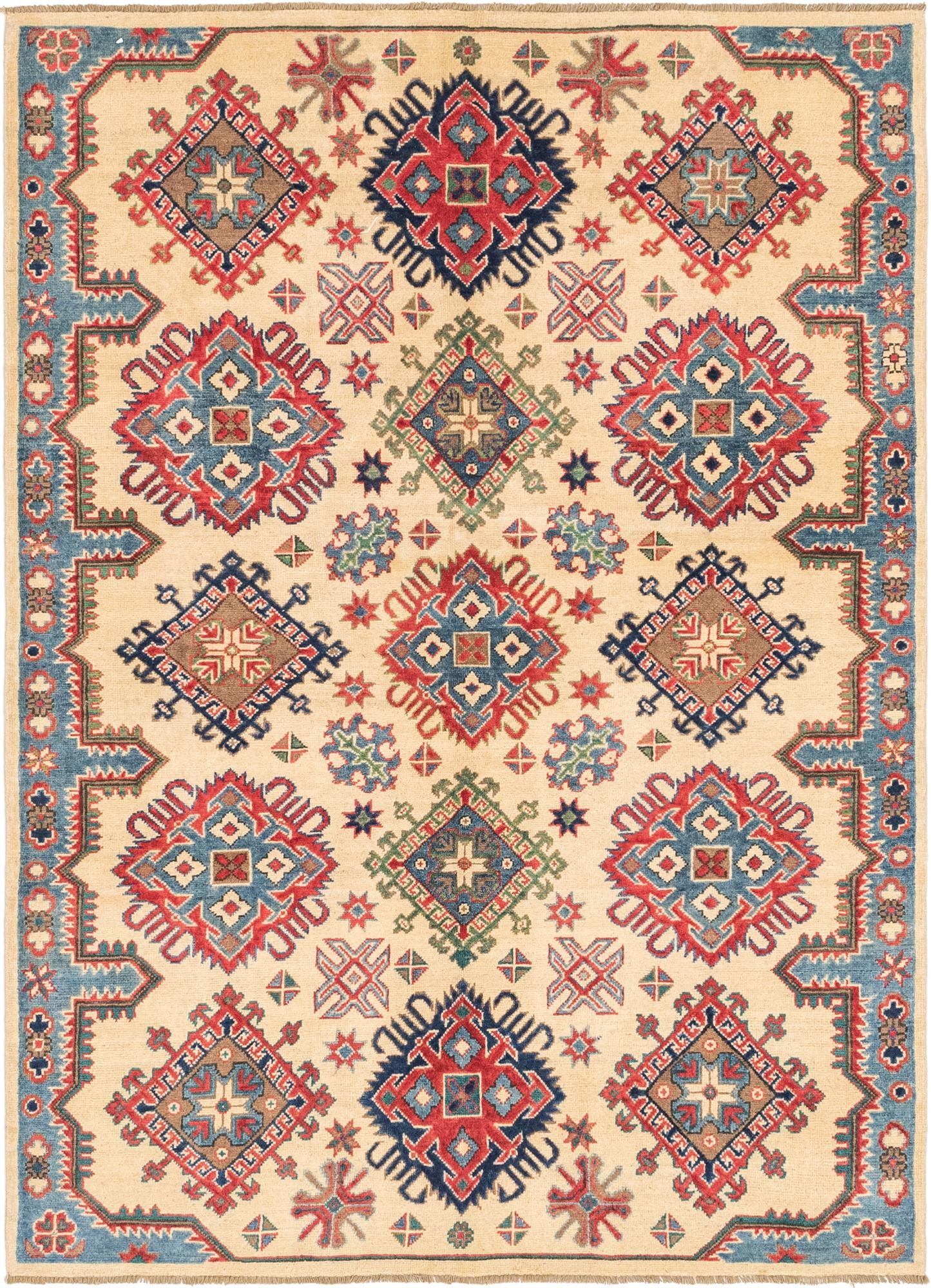 5' x 6' 10 Hand Knotted Kazak Rug