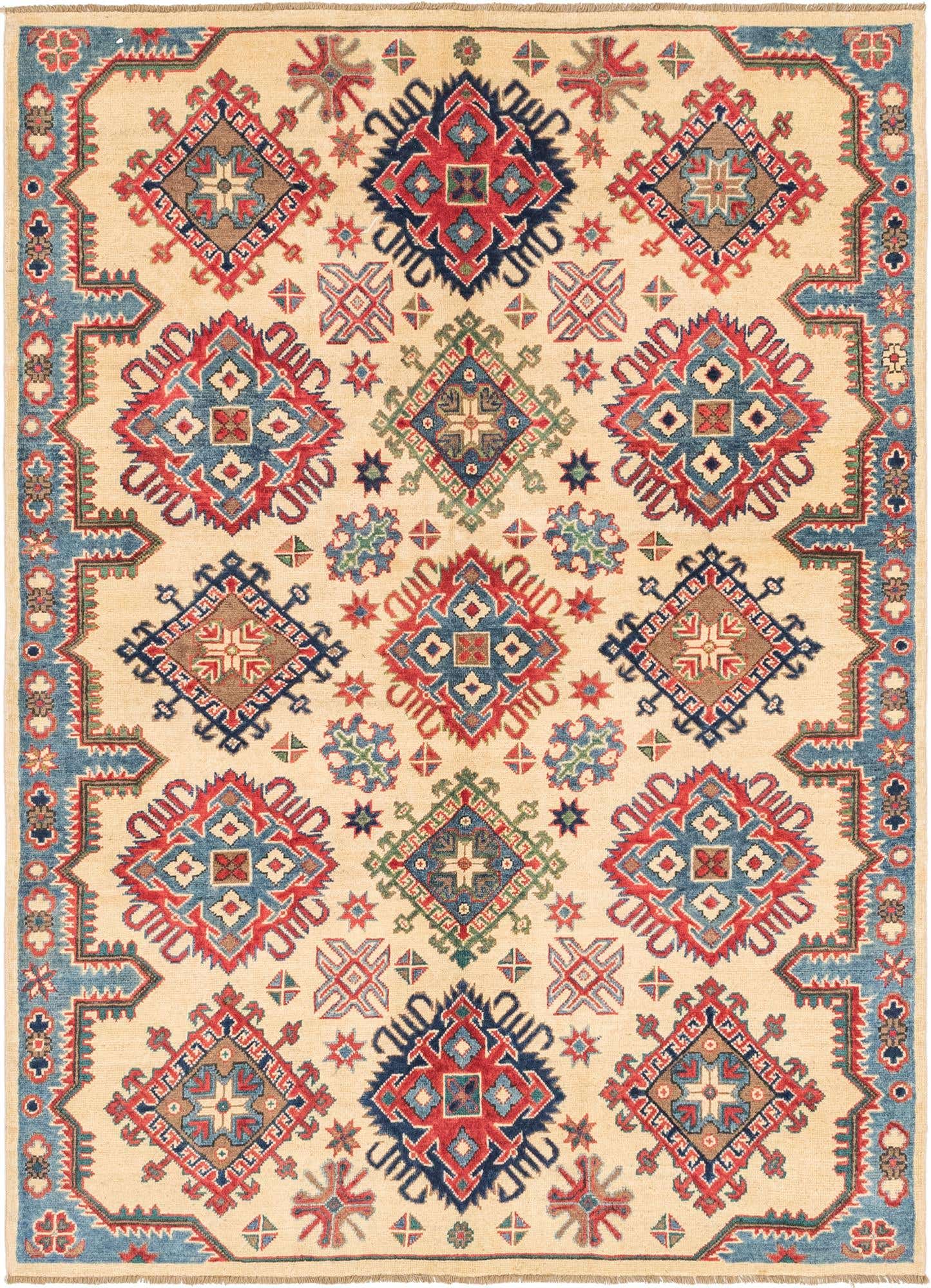 5' x 6' 10 Hand Knotted Kazak Rug